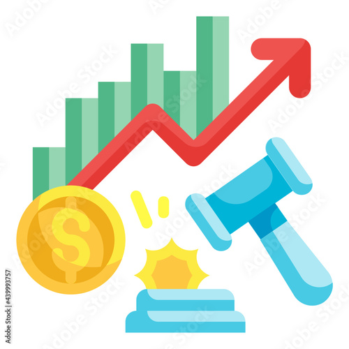 auction flat icon