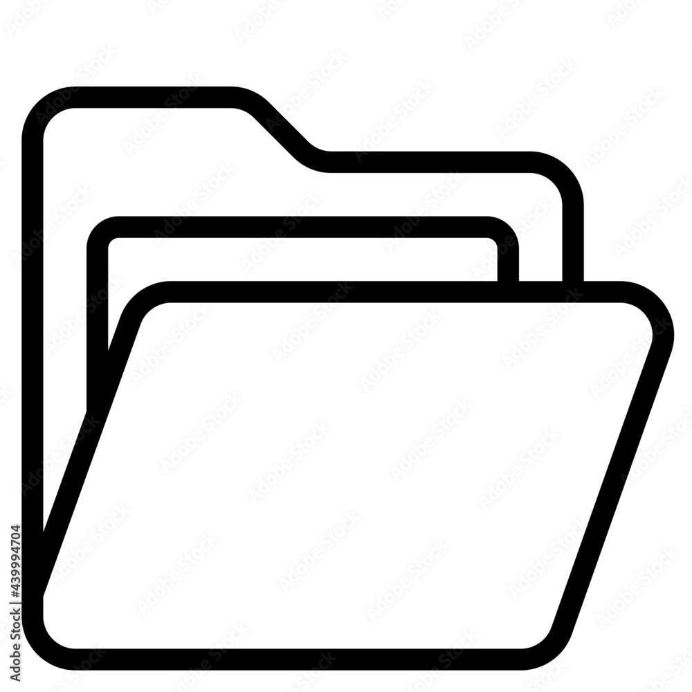 folder outline style icon