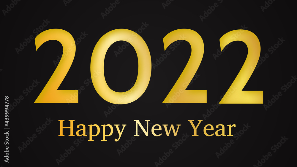 2022 Happy New Year gold background 2022 Happy New Year gold background