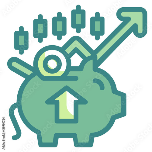 Funds blue line icon