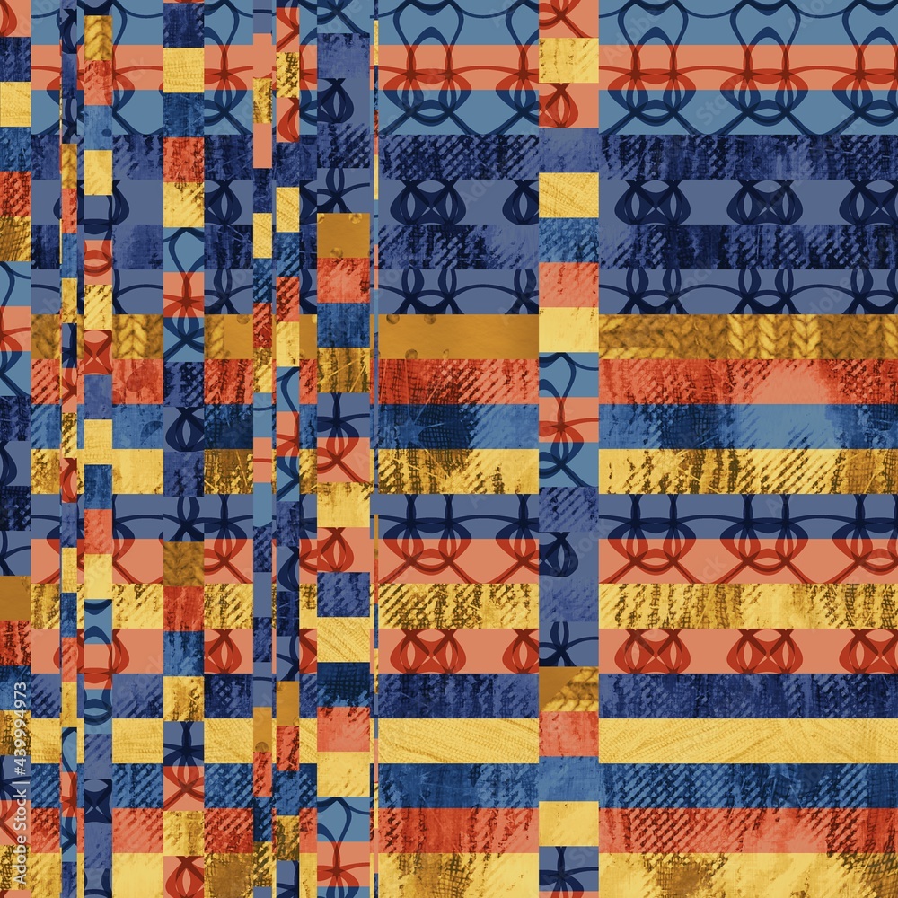 Seamless funky graphic pattern motif of chaotic and psychedelic noise. High quality illustration. Glitchy messy technical failure like design. Dynamic linear optical illusion print for surface print. Seamless funky graphic pattern motif of chaotic and psychedelic noise. High quality illustration. Glitchy messy technical failure like design. Dynamic linear optical illusion print for surface print.