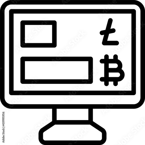 Chart icon, Cryptocurrency related vector photo