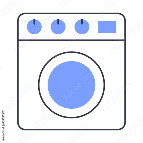 Colored line washing machine icon