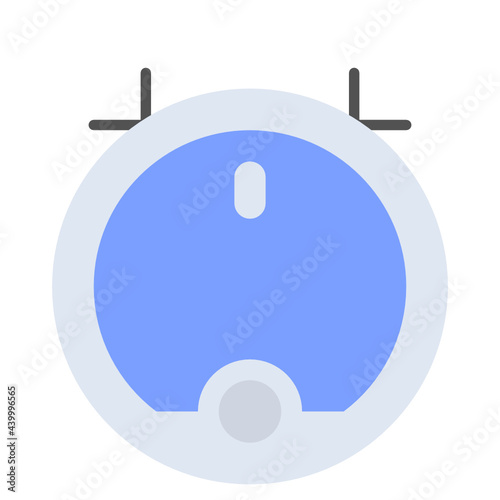 Flat vacuum robot icon