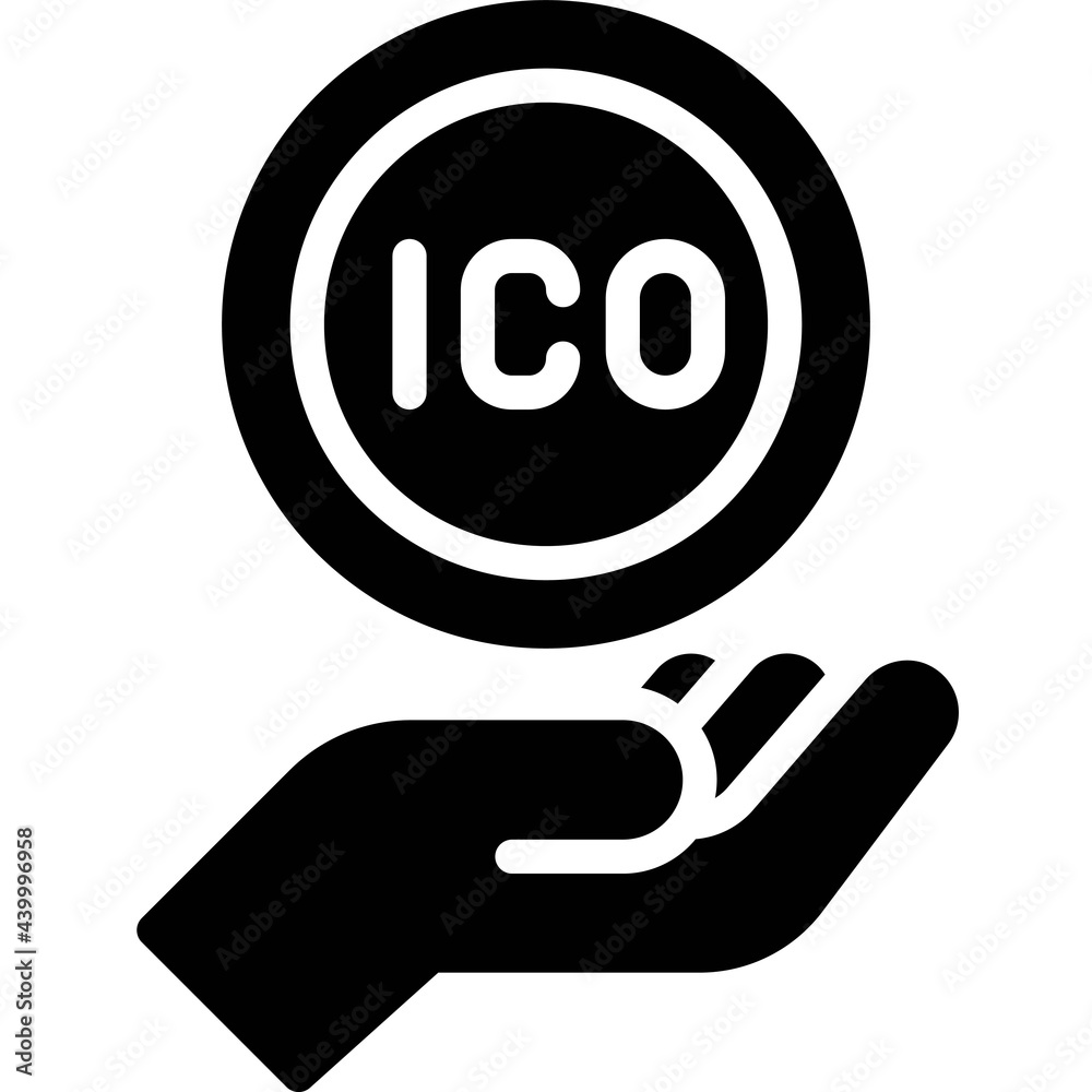 Initial coin offering icon, Cryptocurrency related vector Initial coin offering icon, Cryptocurrency related vector