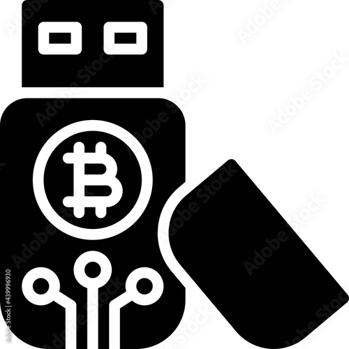 Cryptocurrency wallet icon, Cryptocurrency related vector