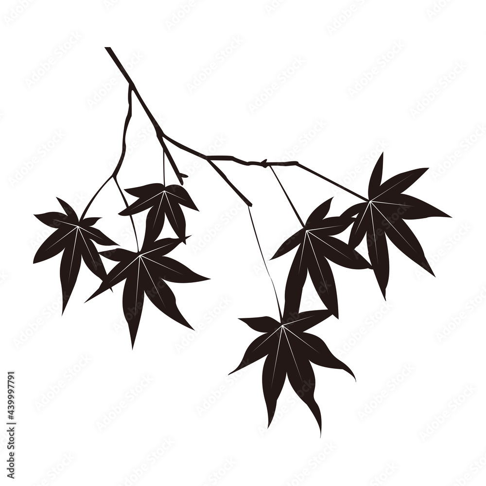 紅葉シルエット Stock Vector Adobe Stock