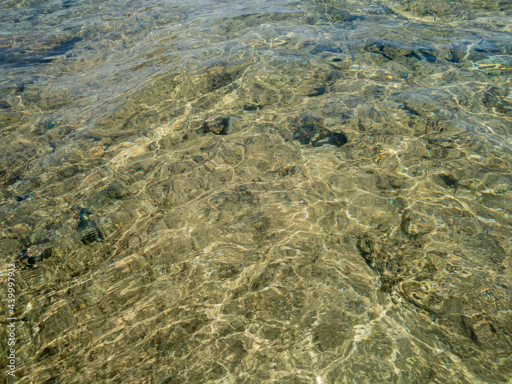 Abstract reflection on water in the sea Abstract reflection on water in the sea
