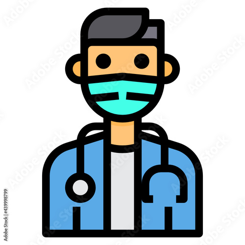 Doctor  filled outline icon