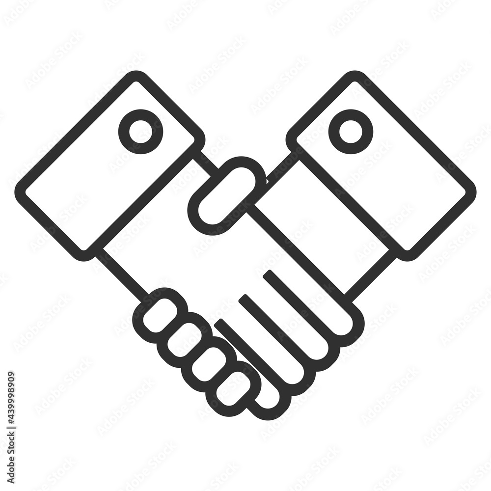Business handshake, contract agreement flat vector icon for apps and websites Business handshake, contract agreement flat vector icon for apps and websites