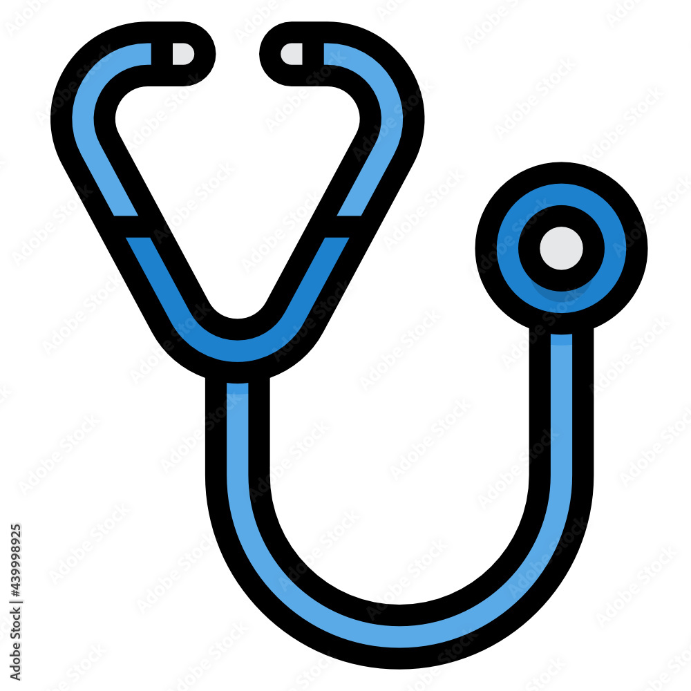 Stethoscope filled outline icon Stethoscope filled outline icon