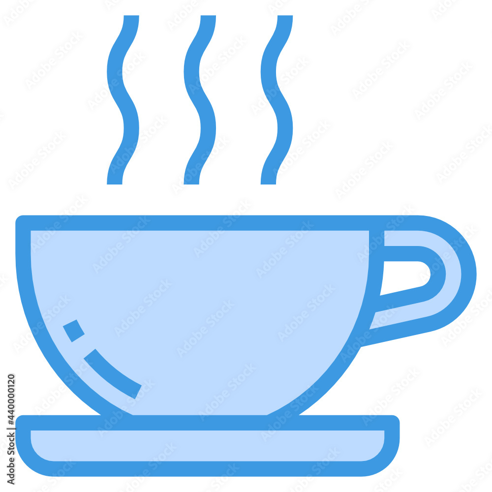 Coffee Cup blue outline icon