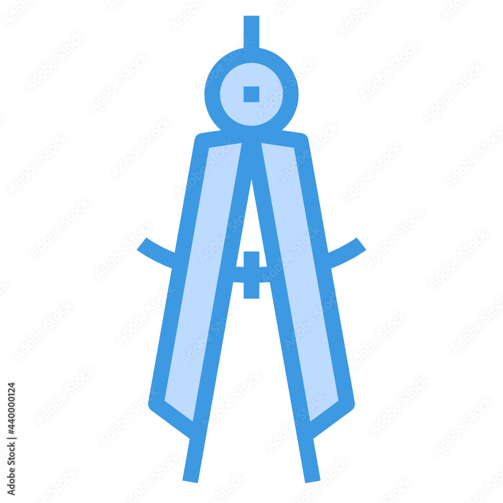 Compass blue outline icon Compass blue outline icon