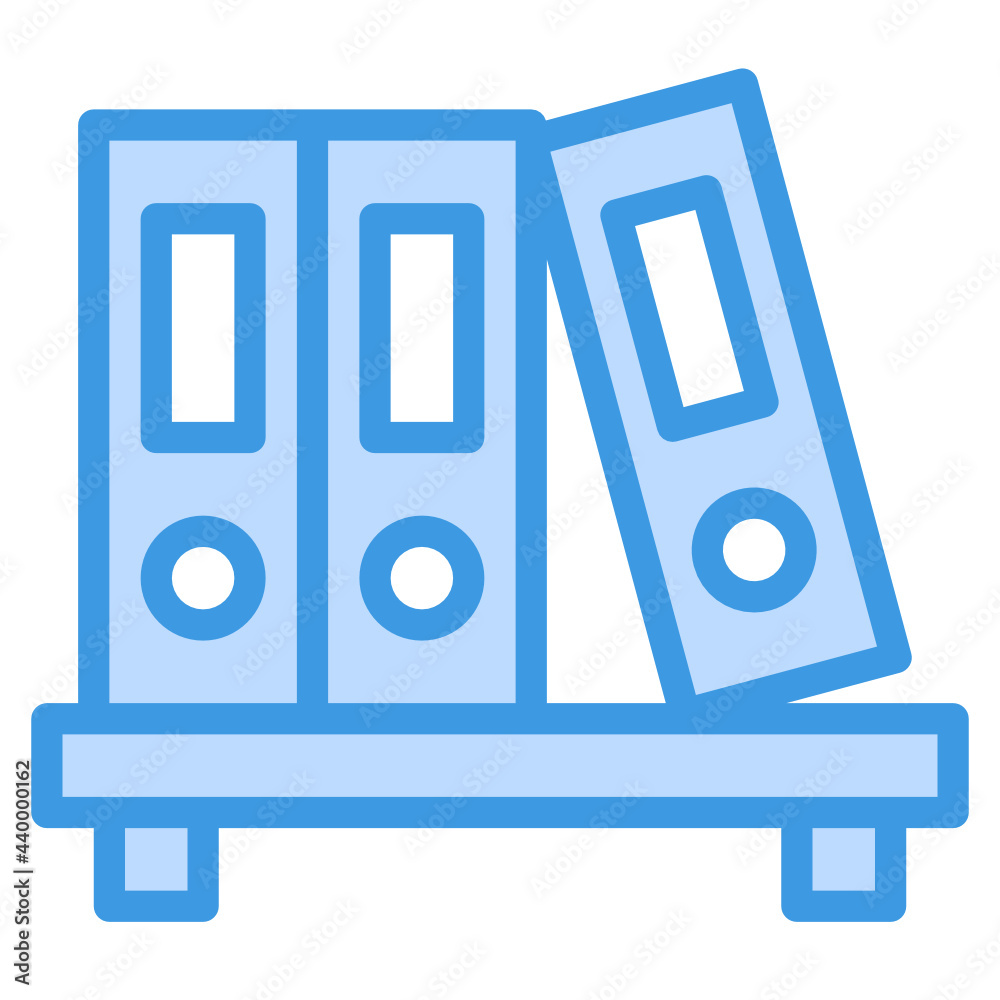 Folder blue outline icon