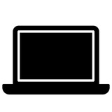 Glyph laptop icon