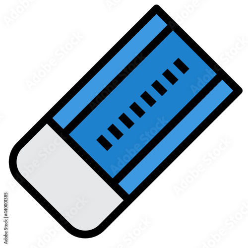 Eraser filled outline icon
