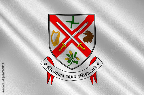 Flag of County Kildare in Ireland photo