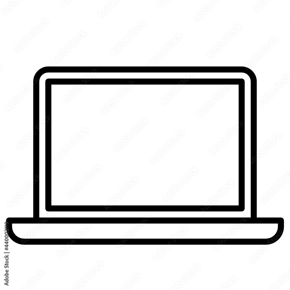 Outline laptop icon Outline laptop icon