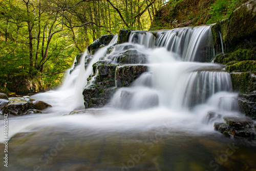 Stunning waterfall in the Brecon Beacons, Wales, UK. © Henry