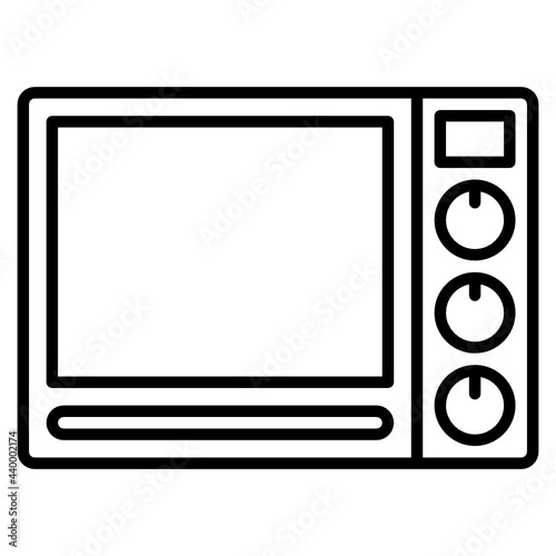 Outline electric oven icon