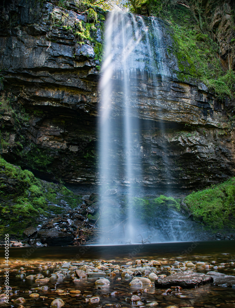 Obraz premium Stunning waterfall in the Brecon Beacons, Wales, UK.