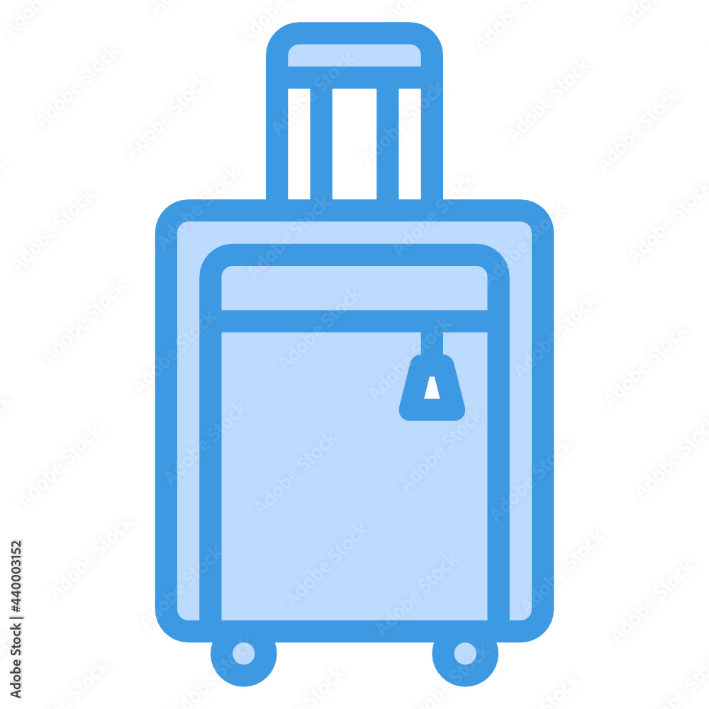 Luggage blue outline icon Luggage blue outline icon