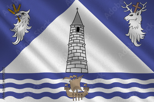 Flag of County Waterford in Munster of Ireland photo