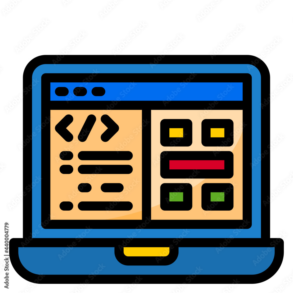 coding color line style icon coding color line style icon