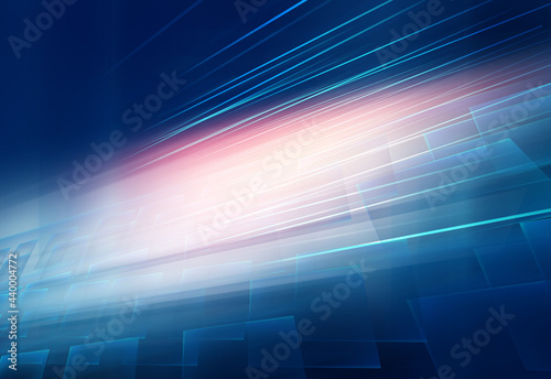 3D rendering of high-speed data transferring effect, high technology for computer and mobile data