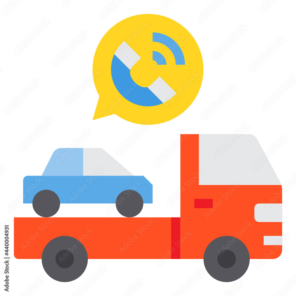 Tow Truck flat icon Tow Truck flat icon