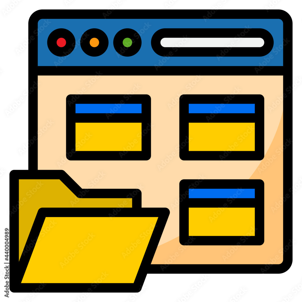 portfolio color line style icon
