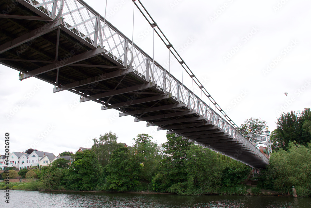 Fototapeta premium 10 June 2021 - Chester, UK: View of bridge over River Dee