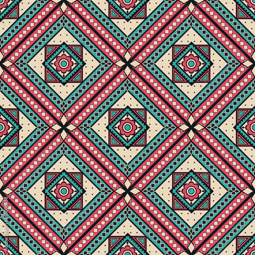 Geometric ethnic oriental seamless pattern traditional Design for background,carpet,wallpaper.