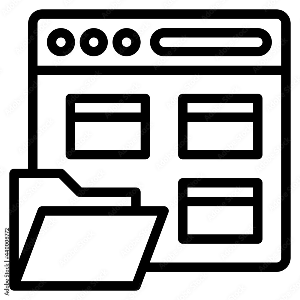 portfolio outline style icon
