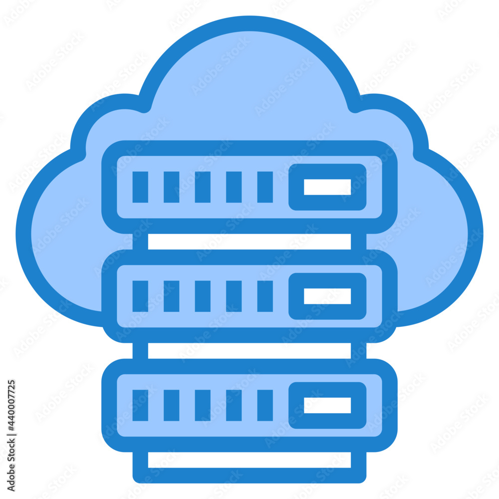 database blue style icon
