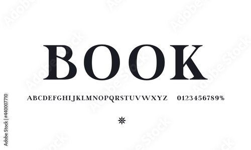 Serif font in classic style