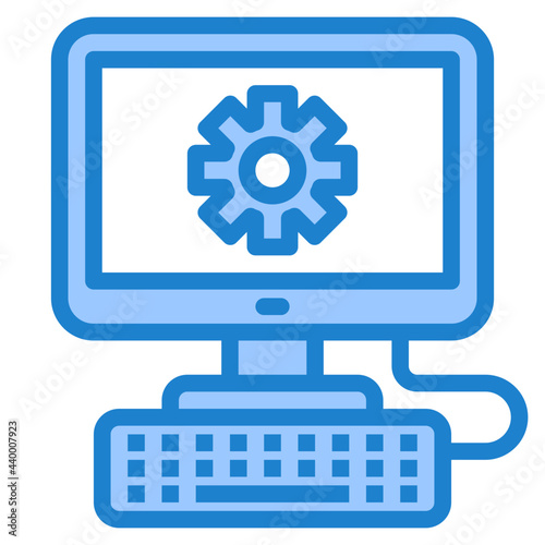 workstation blue style icon