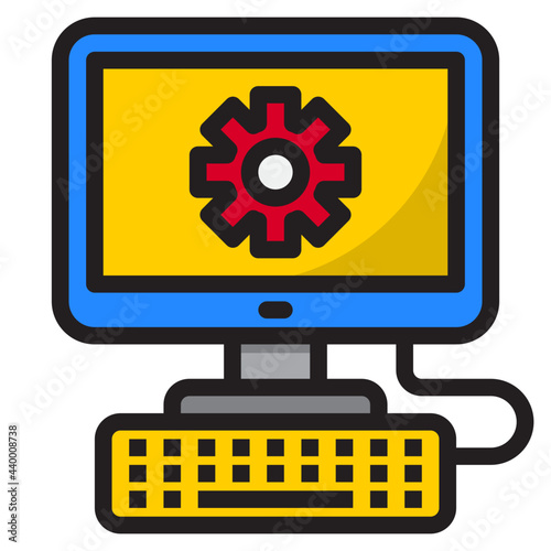 workstation color line style icon