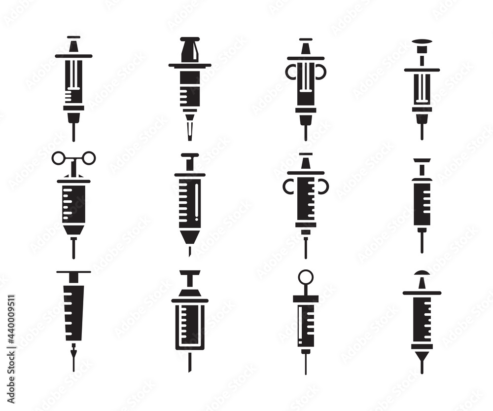 syringe icons set vector illustration syringe icons set vector illustration