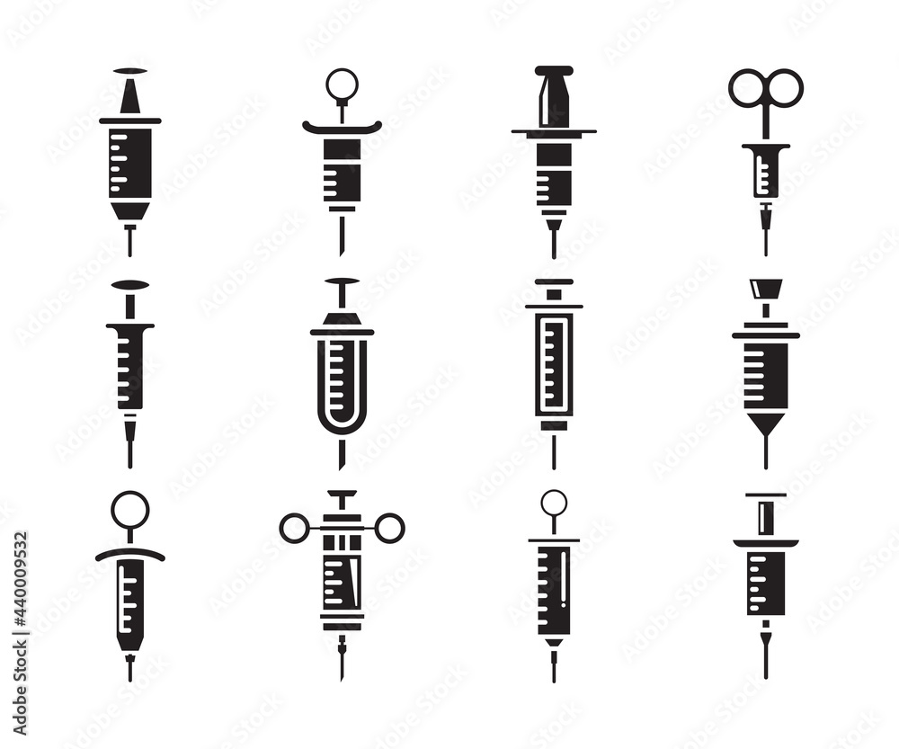 syringe icons set vector illustration syringe icons set vector illustration