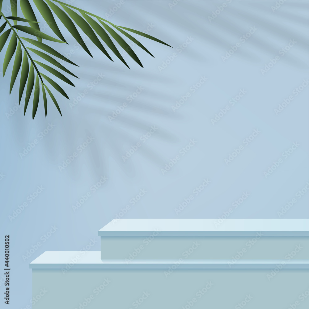 Abstract background with blue color geometric 3d podiums. Vector illustration Abstract background with blue color geometric 3d podiums. Vector illustration
