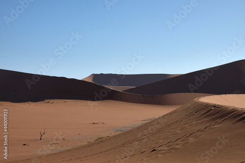 desert sunset landscape of Namib-Naukluft National Park