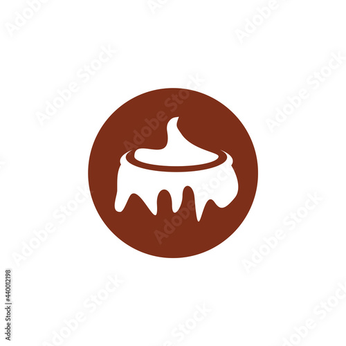 Cake shop icon logo design template