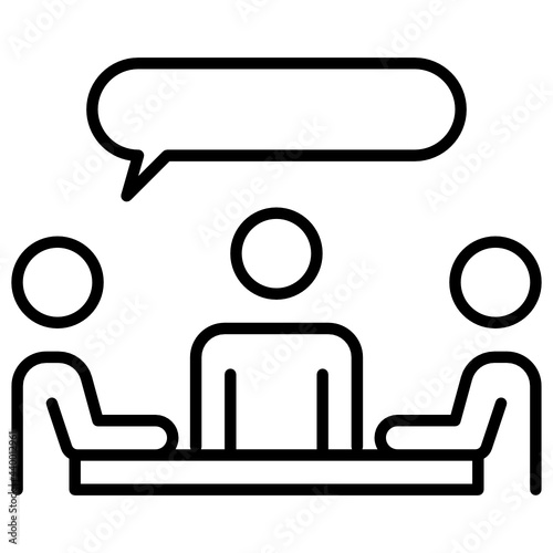 Outline meeting icon