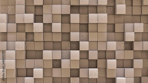 Fototapeta Naklejka Na Ścianę i Meble -  Cubes abstract background. Cubic backdrop. 3d render illustration