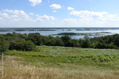 Dnipro river. Beautiful landscape  summer day