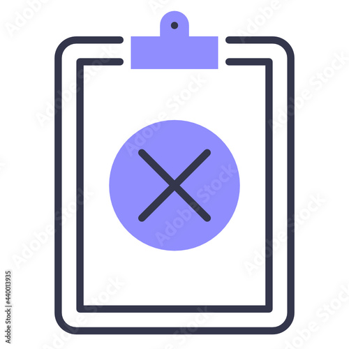 Colored line reject icon