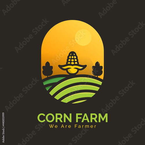 corn farm logo design.