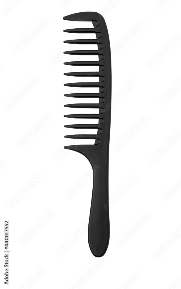 Black comb on isolated white background Black comb on isolated white background