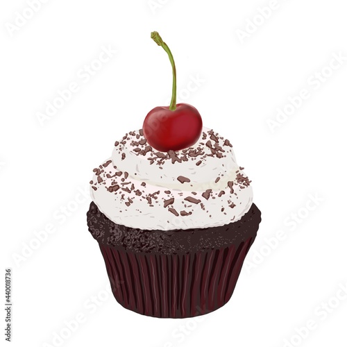 cupcake with cherry